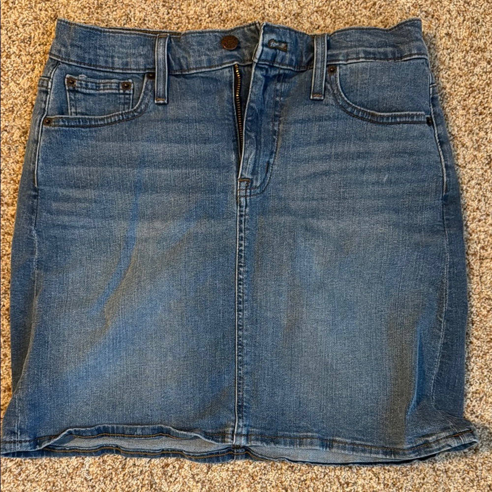 J. Crew Blue Pencil Mini Skirt for Work